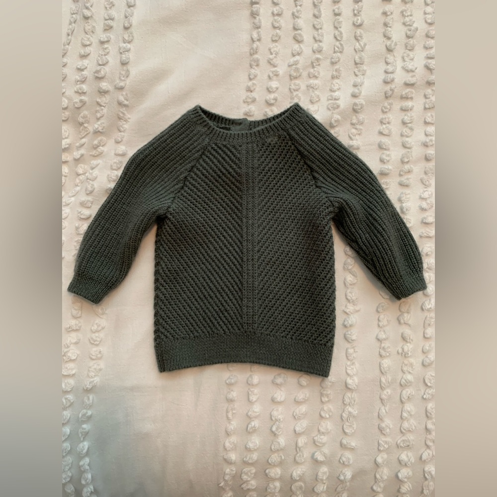 H&M Green Knit Baby Sweater in 3M